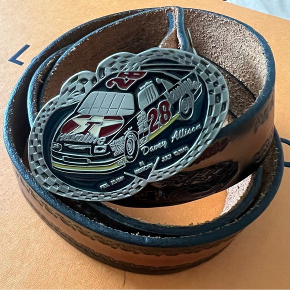 VTG Davey Allison Race Car Buckle and Belt - Picture 3 of 7
